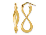 14K Yellow Gold Polished Eternity Infinity Dangle Earrings